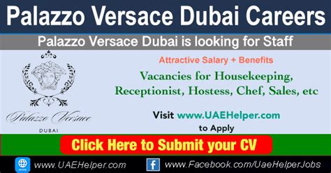 palazzo versace careers|palazzo versace dubai employment.